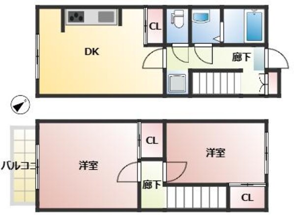 上川内駅 徒歩29分 1-2階の物件間取画像